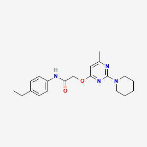 N-(4-ethylphenyl)-2-{[6-methyl-2-(piperidin-1-yl)pyrimidin-4-yl]oxy}acetamide