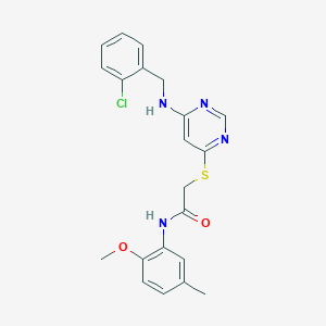 2-({6-[(2-chlorobenzyl)amino]pyrimidin-4-yl}sulfanyl)-N-(2-methoxy-5-methylphenyl)acetamide