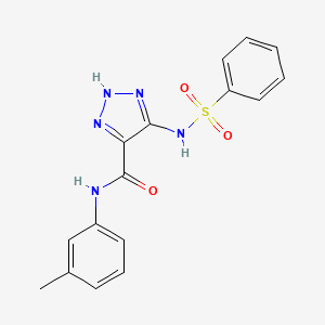 5-Benzenesulfonamido-N-(3-methylphenyl)-1H-1,2,3-triazole-4-carboxamide