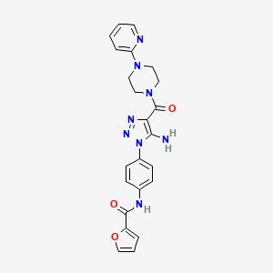 N-(4-{5-amino-4-[4-(pyridin-2-yl)piperazine-1-carbonyl]-1,2,3-triazol-1-yl}phenyl)furan-2-carboxamide