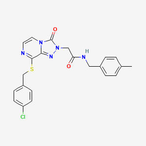 2-{8-[(4-chlorobenzyl)sulfanyl]-3-oxo[1,2,4]triazolo[4,3-a]pyrazin-2(3H)-yl}-N-(4-methylbenzyl)acetamide