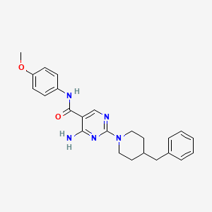 4-amino-2-(4-benzylpiperidin-1-yl)-N-(4-methoxyphenyl)pyrimidine-5-carboxamide