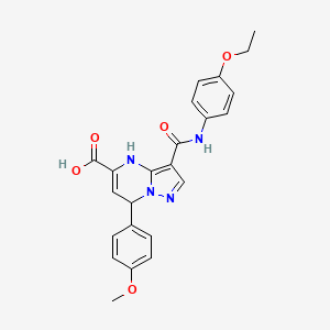 3-[(4-Ethoxyphenyl)carbamoyl]-7-(4-methoxyphenyl)-4,7-dihydropyrazolo[1,5-a]pyrimidine-5-carboxylic acid