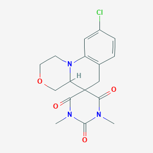 molecular formula C17H18ClN3O4 B11198357 9-chloro-1',3'-dimethyl-1,2,4,4a-tetrahydro-2'H,6H-spiro[1,4-oxazino[4,3-a]quinoline-5,5'-pyrimidine]-2',4',6'(1'H,3'H)-trione 