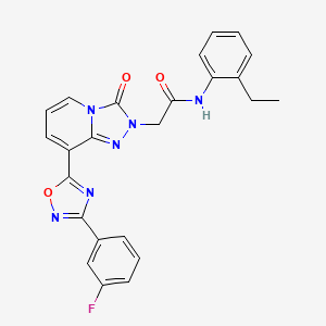 molecular formula C24H19FN6O3 B11198387 N-(2-ethylphenyl)-2-{8-[3-(3-fluorophenyl)-1,2,4-oxadiazol-5-yl]-3-oxo[1,2,4]triazolo[4,3-a]pyridin-2(3H)-yl}acetamide 