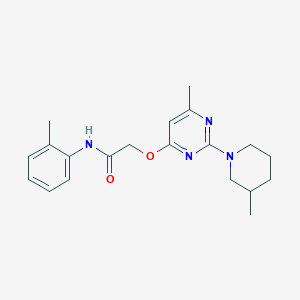 molecular formula C20H26N4O2 B11198415 2-{[6-methyl-2-(3-methylpiperidin-1-yl)pyrimidin-4-yl]oxy}-N-(2-methylphenyl)acetamide 