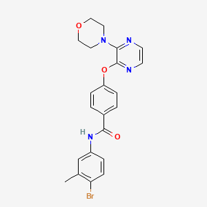 N-(4-bromo-3-methylphenyl)-4-{[3-(morpholin-4-yl)pyrazin-2-yl]oxy}benzamide