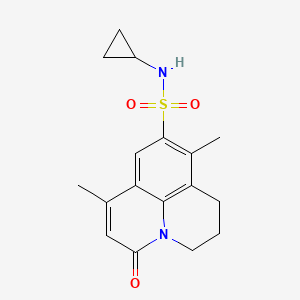 molecular formula C17H20N2O3S B11198488 N-cyclopropyl-7,10-dimethyl-5-oxo-2,3-dihydro-1H,5H-pyrido[3,2,1-ij]quinoline-9-sulfonamide 