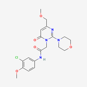 molecular formula C19H23ClN4O5 B11198496 N-(3-chloro-4-methoxyphenyl)-2-[4-(methoxymethyl)-2-(morpholin-4-yl)-6-oxopyrimidin-1(6H)-yl]acetamide 