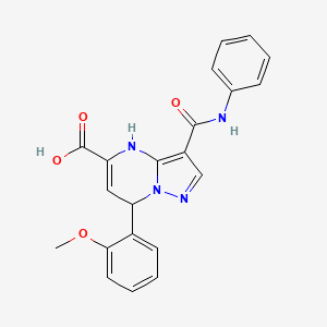 7-(2-Methoxyphenyl)-3-(phenylcarbamoyl)-4,7-dihydropyrazolo[1,5-a]pyrimidine-5-carboxylic acid