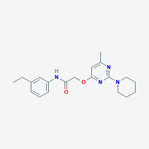 N-(3-ethylphenyl)-2-{[6-methyl-2-(piperidin-1-yl)pyrimidin-4-yl]oxy}acetamide