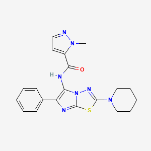 1-Methyl-N-[6-phenyl-2-(piperidin-1-YL)imidazo[2,1-B][1,3,4]thiadiazol-5-YL]-1H-pyrazole-5-carboxamide