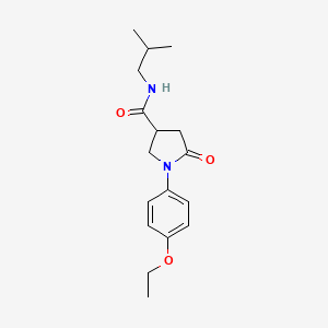 molecular formula C17H24N2O3 B11198514 1-(4-ethoxyphenyl)-N-(2-methylpropyl)-5-oxopyrrolidine-3-carboxamide 