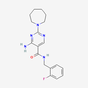 4-amino-2-(azepan-1-yl)-N-(2-fluorobenzyl)pyrimidine-5-carboxamide