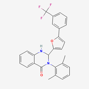 3-(2,6-dimethylphenyl)-2-{5-[3-(trifluoromethyl)phenyl]furan-2-yl}-2,3-dihydroquinazolin-4(1H)-one