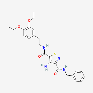 4-amino-N~3~-benzyl-N~5~-[2-(3,4-diethoxyphenyl)ethyl]-1,2-thiazole-3,5-dicarboxamide