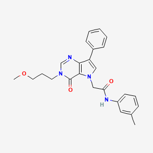 2-[3-(3-methoxypropyl)-4-oxo-7-phenyl-3,4-dihydro-5H-pyrrolo[3,2-d]pyrimidin-5-yl]-N-(3-methylphenyl)acetamide