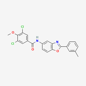 3,5-dichloro-4-methoxy-N-[2-(3-methylphenyl)-1,3-benzoxazol-5-yl]benzamide