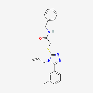 molecular formula C21H22N4OS B11198608 N-benzyl-2-{[5-(3-methylphenyl)-4-(prop-2-en-1-yl)-4H-1,2,4-triazol-3-yl]sulfanyl}acetamide 