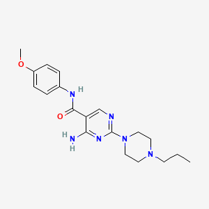 4-amino-N-(4-methoxyphenyl)-2-(4-propylpiperazin-1-yl)pyrimidine-5-carboxamide