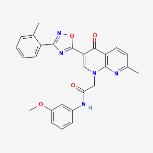 N-(3-methoxyphenyl)-2-{7-methyl-3-[3-(2-methylphenyl)-1,2,4-oxadiazol-5-yl]-4-oxo-1,8-naphthyridin-1(4H)-yl}acetamide