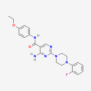 4-amino-N-(4-ethoxyphenyl)-2-[4-(2-fluorophenyl)piperazin-1-yl]pyrimidine-5-carboxamide