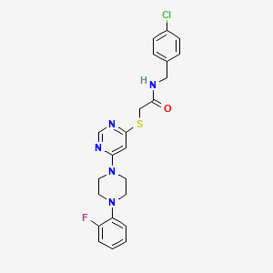 N-[(4-Chlorophenyl)methyl]-2-({6-[4-(2-fluorophenyl)piperazin-1-YL]pyrimidin-4-YL}sulfanyl)acetamide