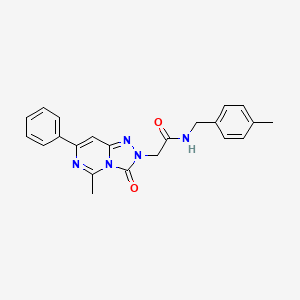 molecular formula C22H21N5O2 B11198638 N-(4-methylbenzyl)-2-(5-methyl-3-oxo-7-phenyl[1,2,4]triazolo[4,3-c]pyrimidin-2(3H)-yl)acetamide 