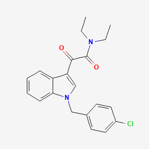 molecular formula C21H21ClN2O2 B11198642 2-[1-(4-chlorobenzyl)-1H-indol-3-yl]-N,N-diethyl-2-oxoacetamide 