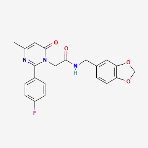 N-(1,3-benzodioxol-5-ylmethyl)-2-[2-(4-fluorophenyl)-4-methyl-6-oxopyrimidin-1(6H)-yl]acetamide