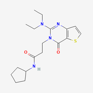 N-Cyclopentyl-3-[2-(diethylamino)-4-oxo-3H,4H-thieno[3,2-D]pyrimidin-3-YL]propanamide