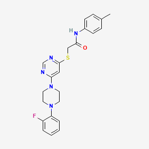 2-((6-(4-(2-fluorophenyl)piperazin-1-yl)pyrimidin-4-yl)thio)-N-(p-tolyl)acetamide