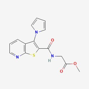 methyl 2-(3-(1H-pyrrol-1-yl)thieno[2,3-b]pyridine-2-carboxamido)acetate