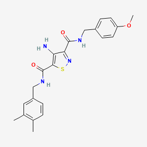 4-amino-N~5~-(3,4-dimethylbenzyl)-N~3~-(4-methoxybenzyl)-1,2-thiazole-3,5-dicarboxamide