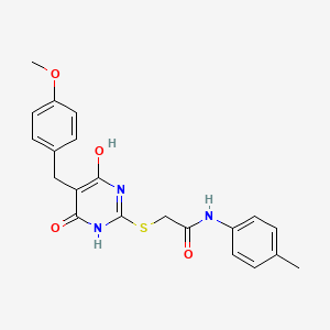 2-({4-Hydroxy-5-[(4-methoxyphenyl)methyl]-6-oxo-1,6-dihydropyrimidin-2-YL}sulfanyl)-N-(4-methylphenyl)acetamide