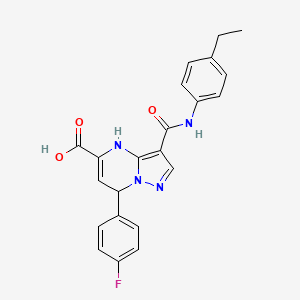 3-[(4-Ethylphenyl)carbamoyl]-7-(4-fluorophenyl)-4,7-dihydropyrazolo[1,5-a]pyrimidine-5-carboxylic acid