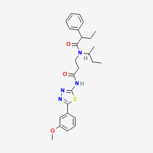 N-(Butan-2-YL)-N-(2-{[5-(3-methoxyphenyl)-1,3,4-thiadiazol-2-YL]carbamoyl}ethyl)-2-phenylbutanamide