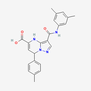 3-[(3,5-Dimethylphenyl)carbamoyl]-7-(4-methylphenyl)-4,7-dihydropyrazolo[1,5-a]pyrimidine-5-carboxylic acid