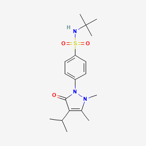 N-tert-butyl-4-[2,3-dimethyl-5-oxo-4-(propan-2-yl)-2,5-dihydro-1H-pyrazol-1-yl]benzenesulfonamide