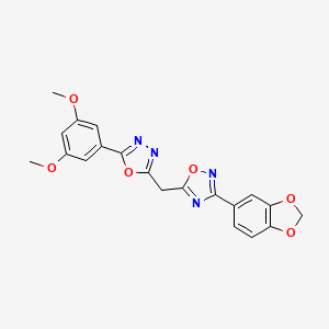 3-(2H-1,3-Benzodioxol-5-YL)-5-{[5-(3,5-dimethoxyphenyl)-1,3,4-oxadiazol-2-YL]methyl}-1,2,4-oxadiazole