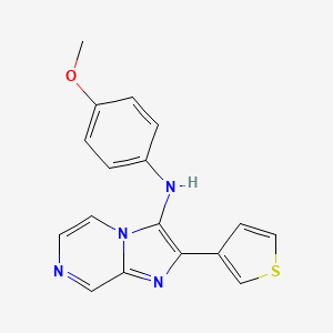 N-(4-methoxyphenyl)-2-(thiophen-3-yl)imidazo[1,2-a]pyrazin-3-amine