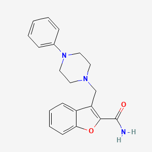 molecular formula C20H21N3O2 B11198822 3-[(4-Phenylpiperazin-1-yl)methyl]-1-benzofuran-2-carboxamide 