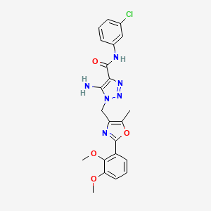 5-amino-N-(3-chlorophenyl)-1-{[2-(2,3-dimethoxyphenyl)-5-methyl-1,3-oxazol-4-yl]methyl}-1H-1,2,3-triazole-4-carboxamide