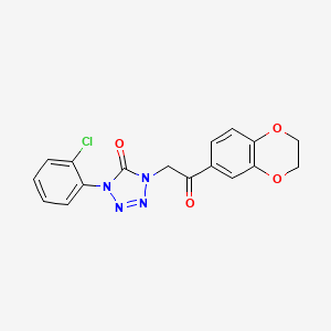 1-(2-chlorophenyl)-4-[2-(2,3-dihydro-1,4-benzodioxin-6-yl)-2-oxoethyl]-1,4-dihydro-5H-tetrazol-5-one