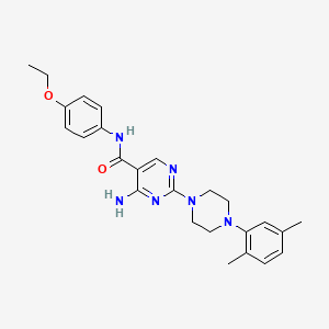 molecular formula C25H30N6O2 B11198851 4-amino-2-[4-(2,5-dimethylphenyl)piperazin-1-yl]-N-(4-ethoxyphenyl)pyrimidine-5-carboxamide 