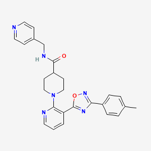 molecular formula C26H26N6O2 B11198854 1-{3-[3-(4-methylphenyl)-1,2,4-oxadiazol-5-yl]pyridin-2-yl}-N-(pyridin-4-ylmethyl)piperidine-4-carboxamide 