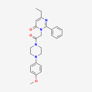 molecular formula C25H28N4O3 B11198856 6-ethyl-3-{2-[4-(4-methoxyphenyl)piperazin-1-yl]-2-oxoethyl}-2-phenylpyrimidin-4(3H)-one 