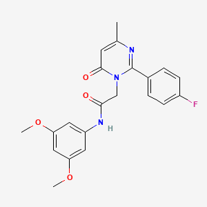 molecular formula C21H20FN3O4 B11198872 N-(3,5-dimethoxyphenyl)-2-[2-(4-fluorophenyl)-4-methyl-6-oxopyrimidin-1(6H)-yl]acetamide 