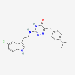 3-{[2-(5-Chloro-1H-indol-3-YL)ethyl]amino}-6-{[4-(propan-2-YL)phenyl]methyl}-4,5-dihydro-1,2,4-triazin-5-one