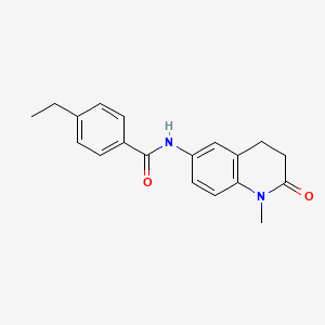 molecular formula C19H20N2O2 B11198889 4-ethyl-N-(1-methyl-2-oxo-1,2,3,4-tetrahydroquinolin-6-yl)benzamide 